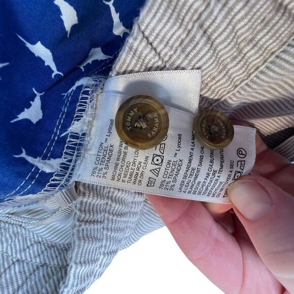 Tommy Bahama Pants Mens Sz XXL Beach Full Elastic pull on cotton Blend Blue - Picture 8 of 16